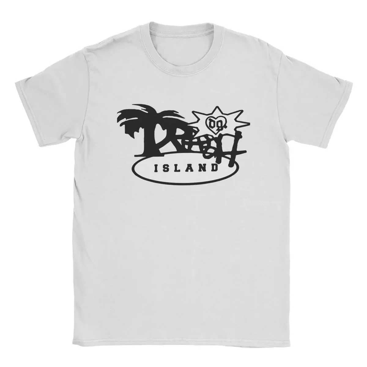 Bladee Drain Gang Trash Island Logo T-Shirts for Men Pure Cotton Tees Crew Neck Short Sleeve T Shirts Gift Idea Clothing