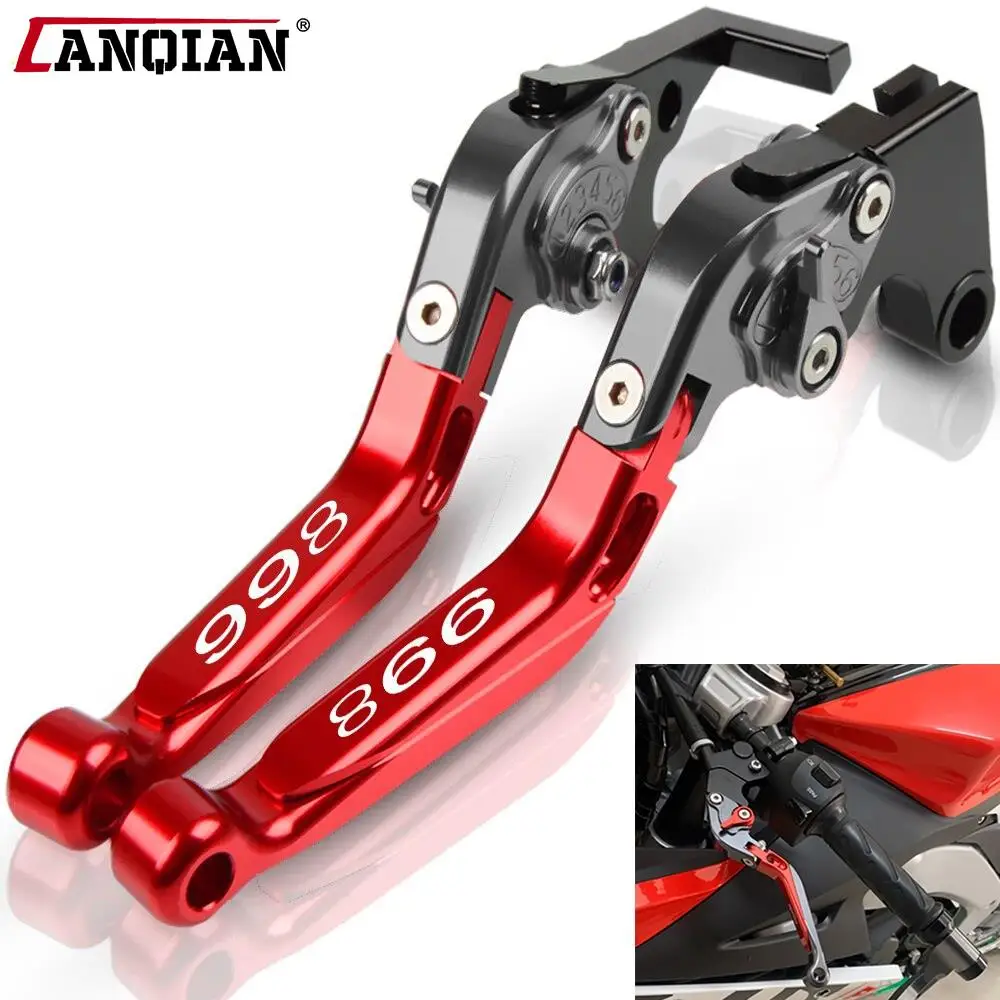 

Motorcycle Handbrake Folding Extendable Moto Adjustable Clutch Brake Levers For DUCATI 998B 998S 998R 1999 2000 2001 2002 2003