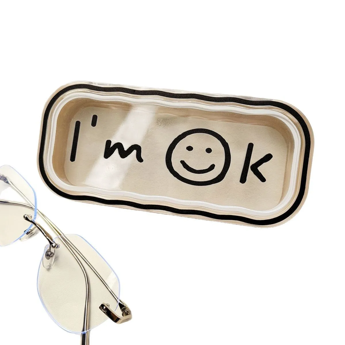 OLLYMURS Art Designer Custom IN Transparentes Brillenetui, Anti-Druck und Anti-Drop, kreatives Brillenetui für Studenten, Sonnenbrillen