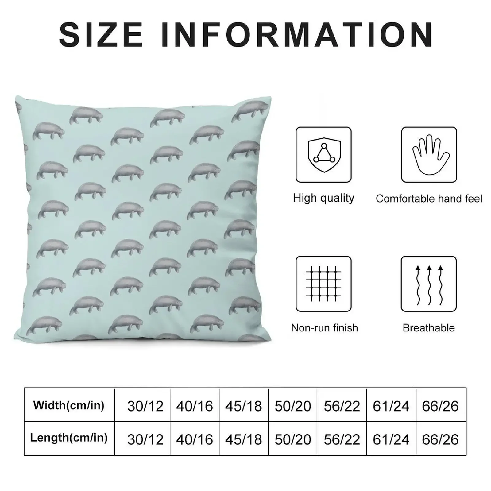 Aussie Animals: Dugong Throw Pillow Cushion Cover For Sofa Pillowcase Cushion pillow