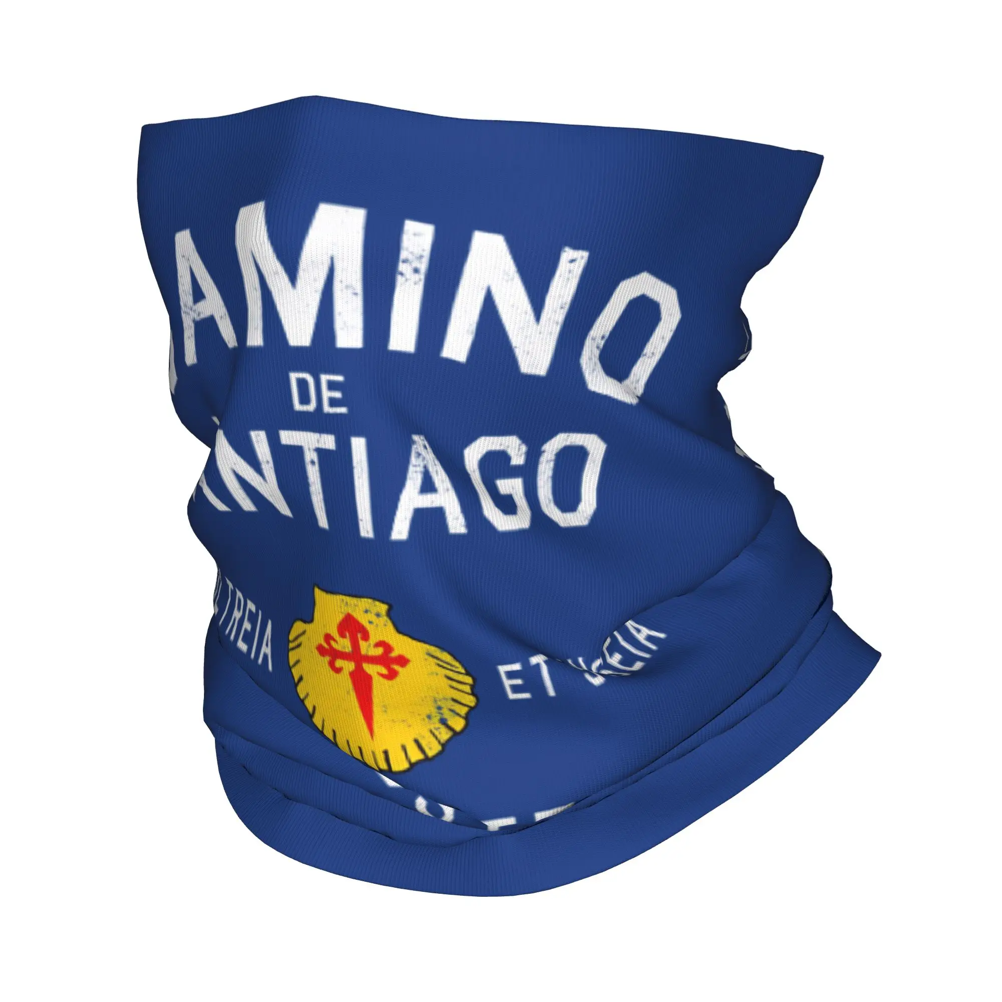 Buen Camino De Santiago - Pañuelo para el Cuello con Estampado de Compostela, Bufanda para la Cara de Peregrino, Máscara Facial Multifuncional para Correr, para Adultos