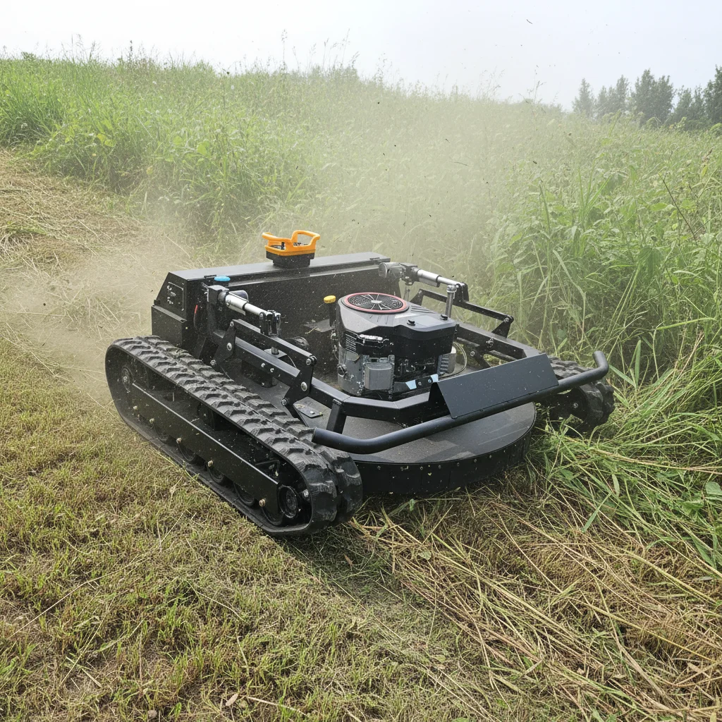 

Customize Remote Control Heavy Duty Crawler Lawn Mower For Large Area Work
