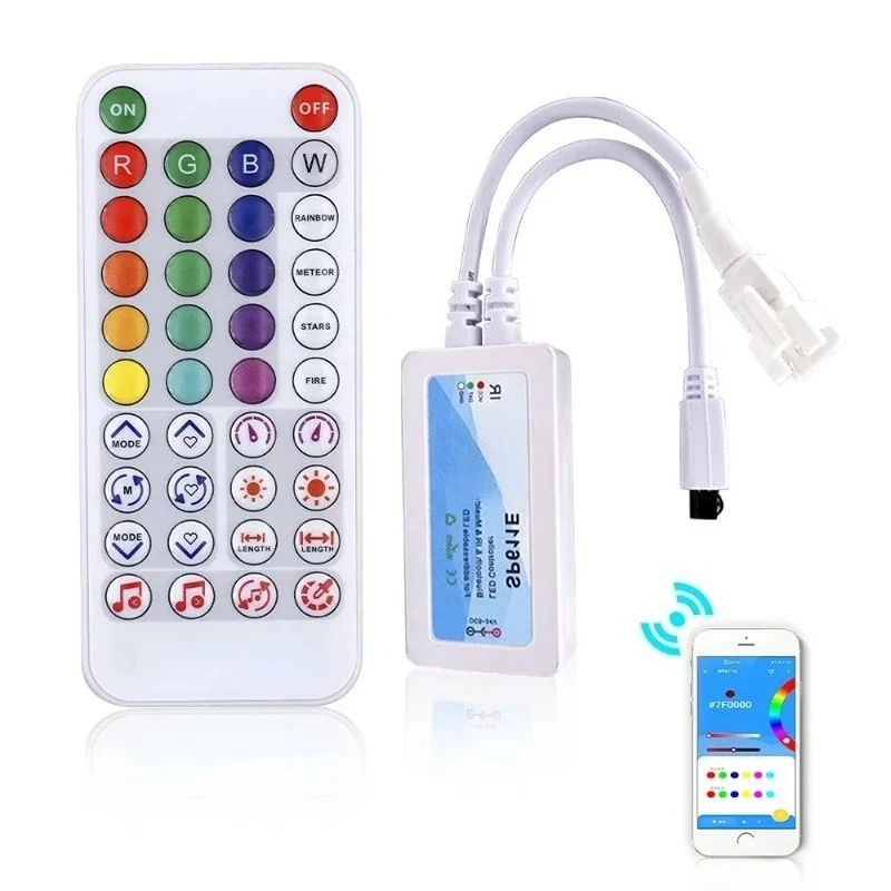 

2021 New Pixel Light Strip LED Controller with Smart Phone APP Control SPI Controller Bluetooth App Connection