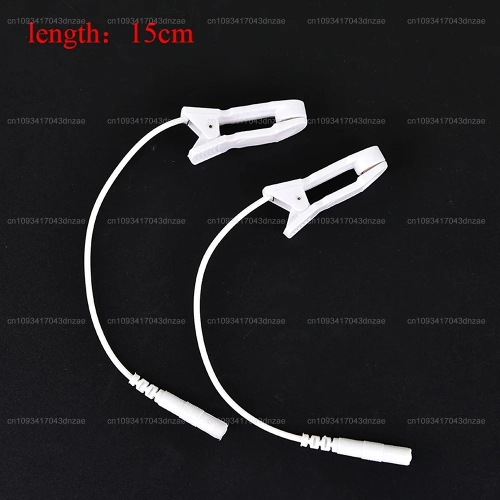2-10 Ear Pain Relief Clip Tens 2.0mm Pin Breast Nipple Electrode Lead Wire Connecting Cable Sleeping Aids for Massagers Earclips