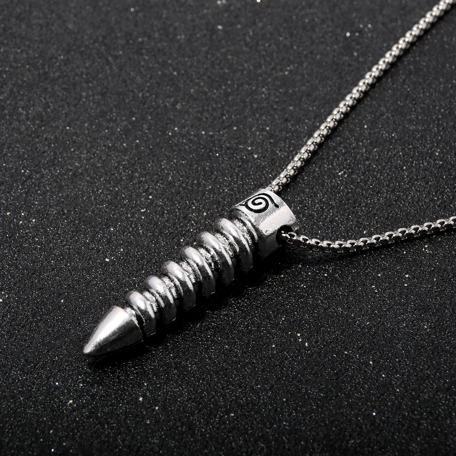 Anime Spinning Bullet Necklace Uzumaki Boruto Metal Pendant Cosplay Props Accessories Gifts