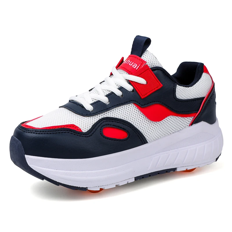 Children's Four-Wheeled Removable Skates for Girls and Boys, Students, with Wheels, Sports Shoes