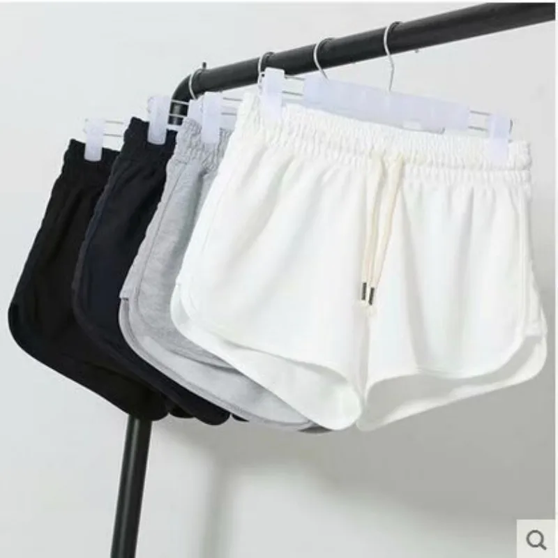 Women Yoga Shorts Summer Outer Wear Mid-waist Casual Loose Straight Pants Lady Stylish Thin Breathable Wide Leg Gym Short Pants