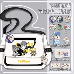 Anime Shoulder Bag Shoyo Hinata Tobio Kageyama Badge Messenger Bag Handbag Large Capacity Cartoon Zipper Crossbody