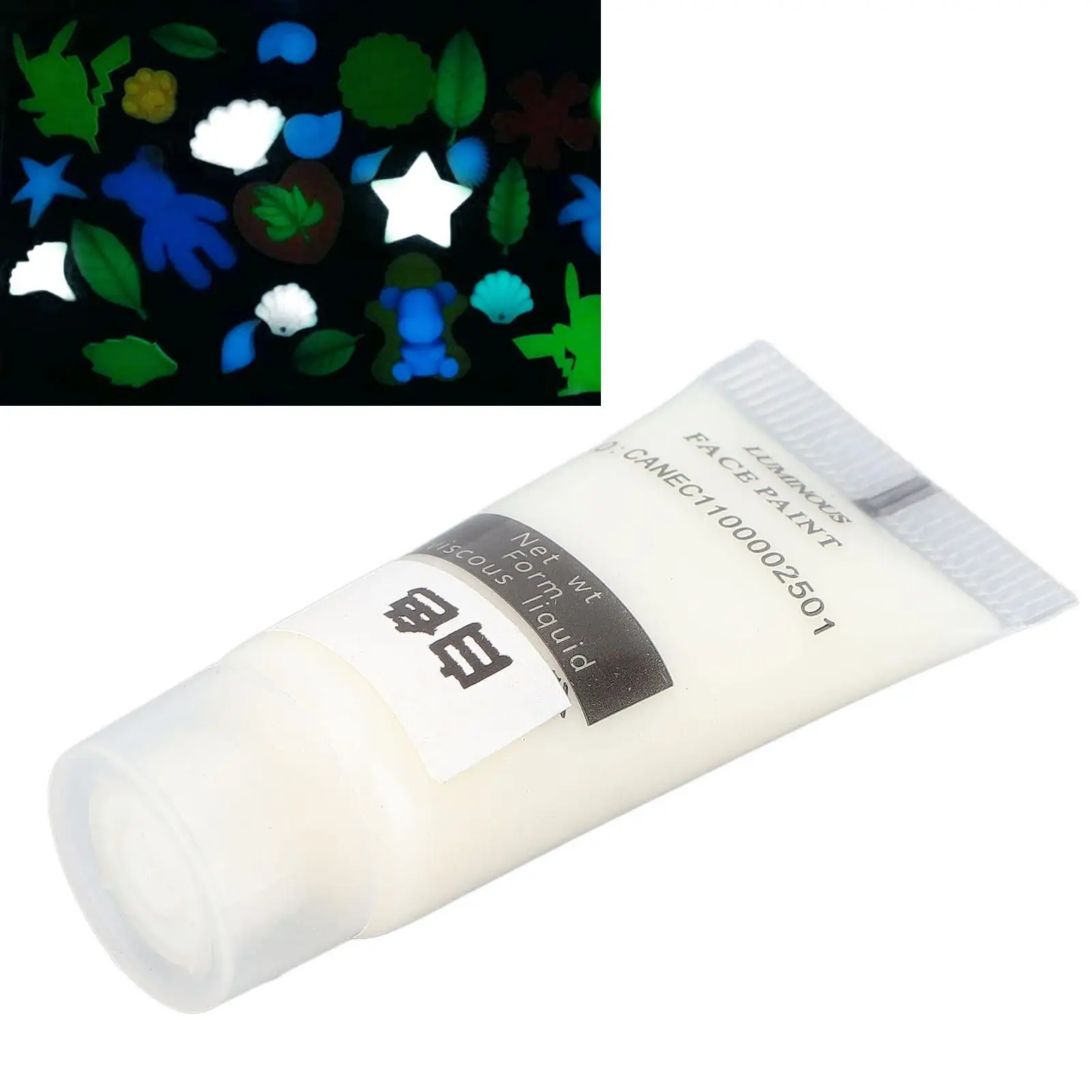 10g Glow in the Dark Fluorescent Paint - Hand-Painted Water-Based Neon Luminous Pigment for Crafts