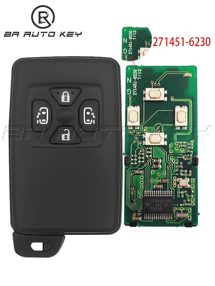 OEM 271451-6230 0500 4Buttons With Slider Door Remote Key for Toyota ESTIMA ISIS ALPHARD VELLFIRE VOXY NOAH 312Mhz Japan Model image 3