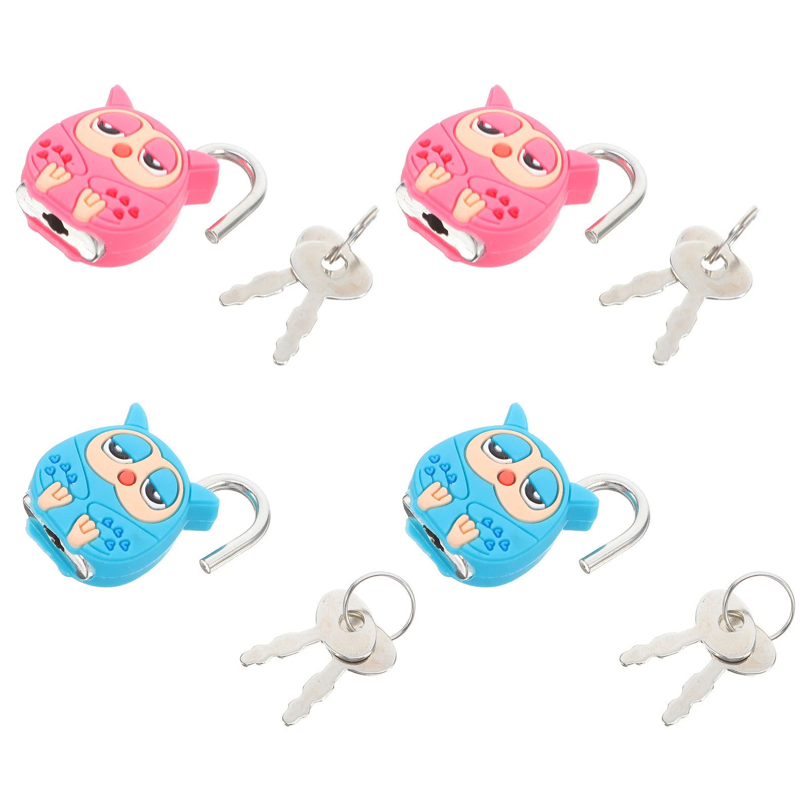 

4pcs Creative Metal Padlocks for Cabinet Suitcase Gym Locker Diary Key Travel Backpack Hardware Accessories