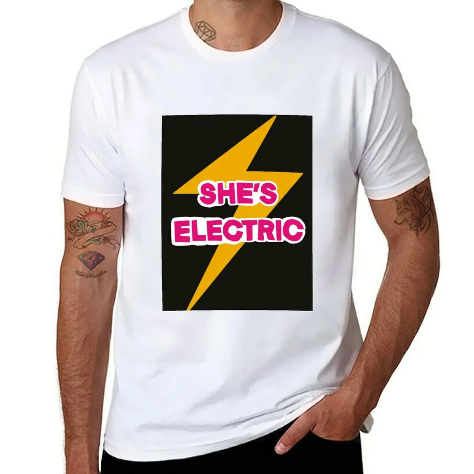 

She’s electric eclectic print T-Shirt man t shirt summer t shirt man designer T-Shirt