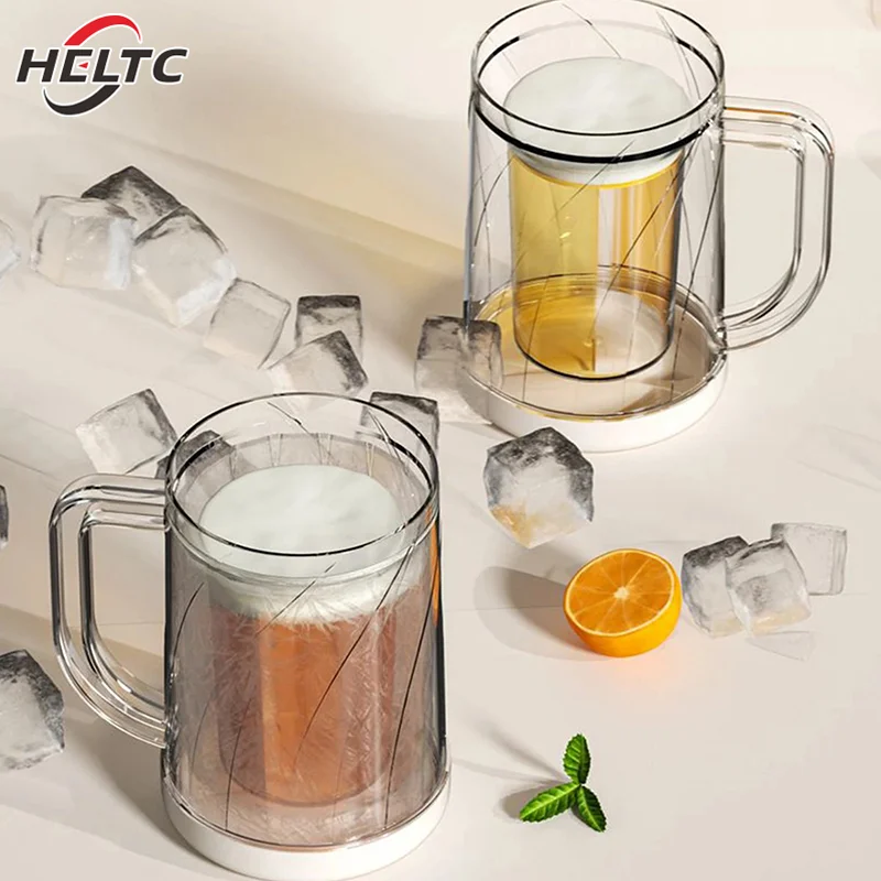 Creative Double Wall Freezer Cup Double Wall Glass Coffee Cup Insulated Cup Beer Beverage Refrigerated Thickened Water Cup