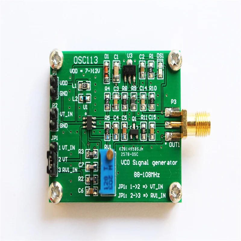 Générateur de Signal VCO réglable 88MHz ~ 108MHz transmetteur FM