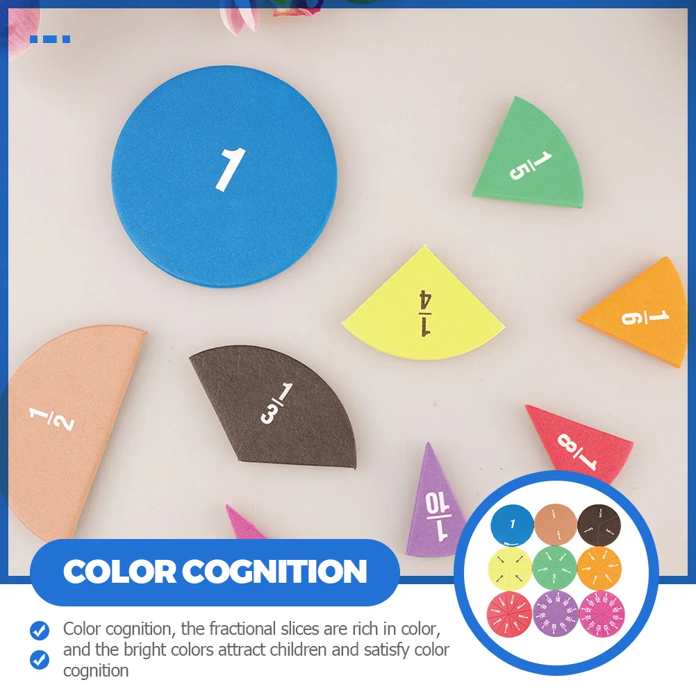 2 set 2 Sets Math Fraction Circles Eva Fraction Learning For Kids Number Fractions Circles Educational Math Tools Teaching Aids