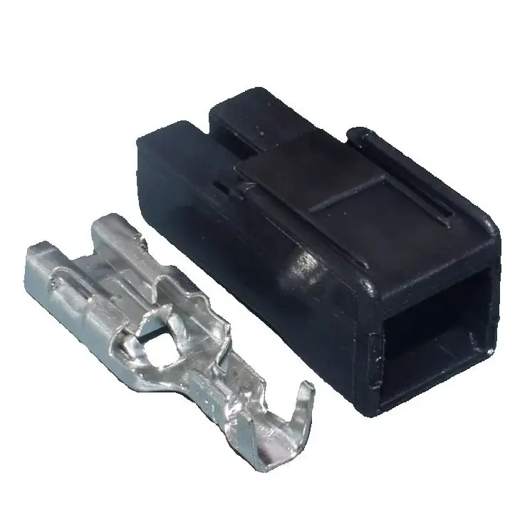 shhworldsea 1set 1 Pin Way 6.3MM  Automotive Connector Harness Socket Black Female Plug With Terminals DJ70110-6.3-21