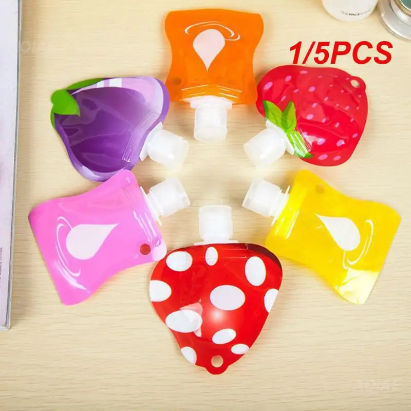 1/5PCS Mini Cute Fruit Portable Polymer bottiglia di Shampoo vuota per Traveler crema cosmetica accessori da viaggio contenitori strumenti