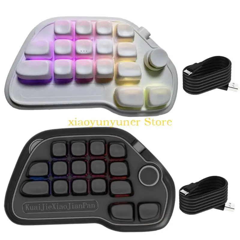 17 Key Mini KeyPad Support Color Readlight e Wireless Hot Swappable per il gioco P9JB