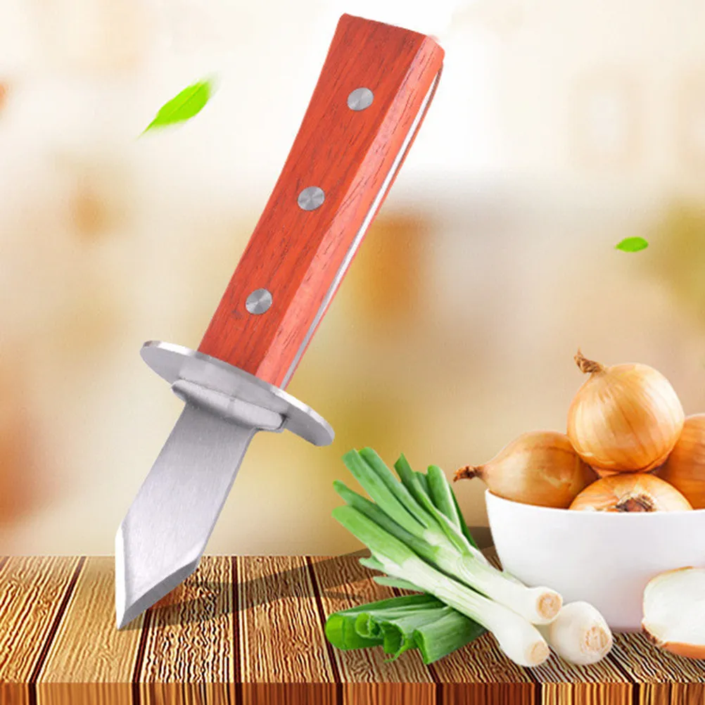 

Нож для открывания устриц из нержавеющей стали с эргономичной деревянной ручкой для легкого вскрытия устриц, моллюсков, гребешков и моллюскоподобных животных