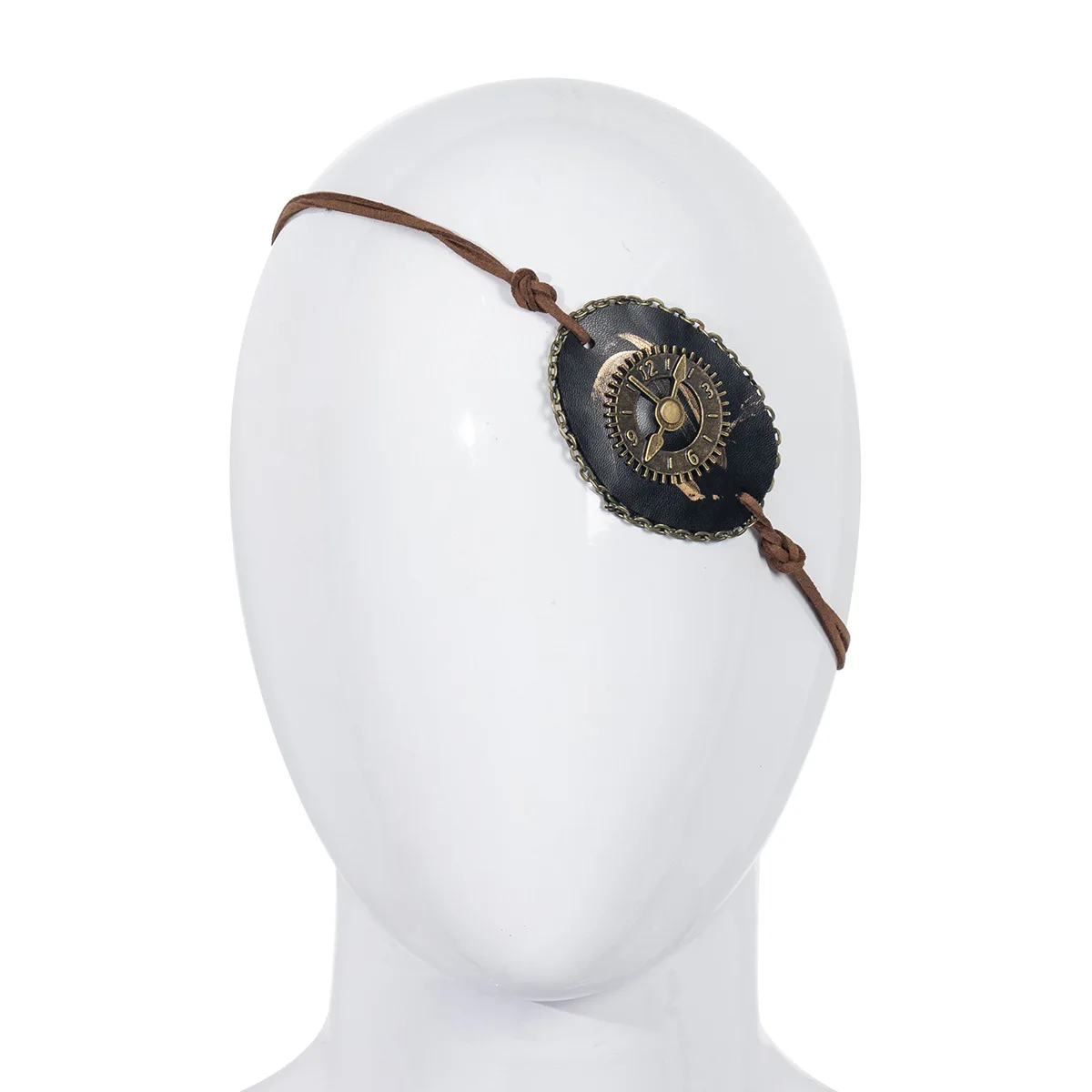 Vintage Pirate Punk Eye Mask Cosplay Halloween Party Costumes Props Gear Riveted Clock One-eyed Eyewear Cool Headdress — zdjęcie 6