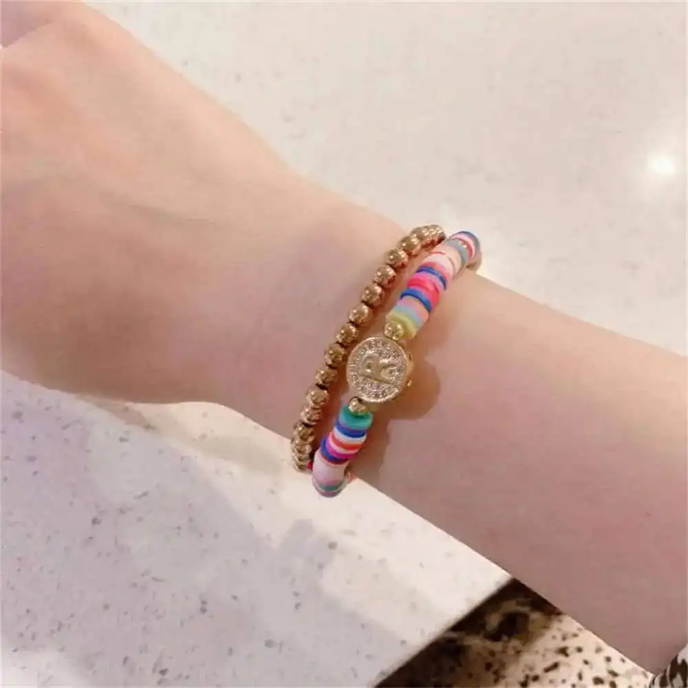 Bohemia Women 26 Letters Bracelet Jewelry Personalized Name A~Z Initials Colorful Charm Bracelet Zircon Alphabets Jewelry Men image 5
