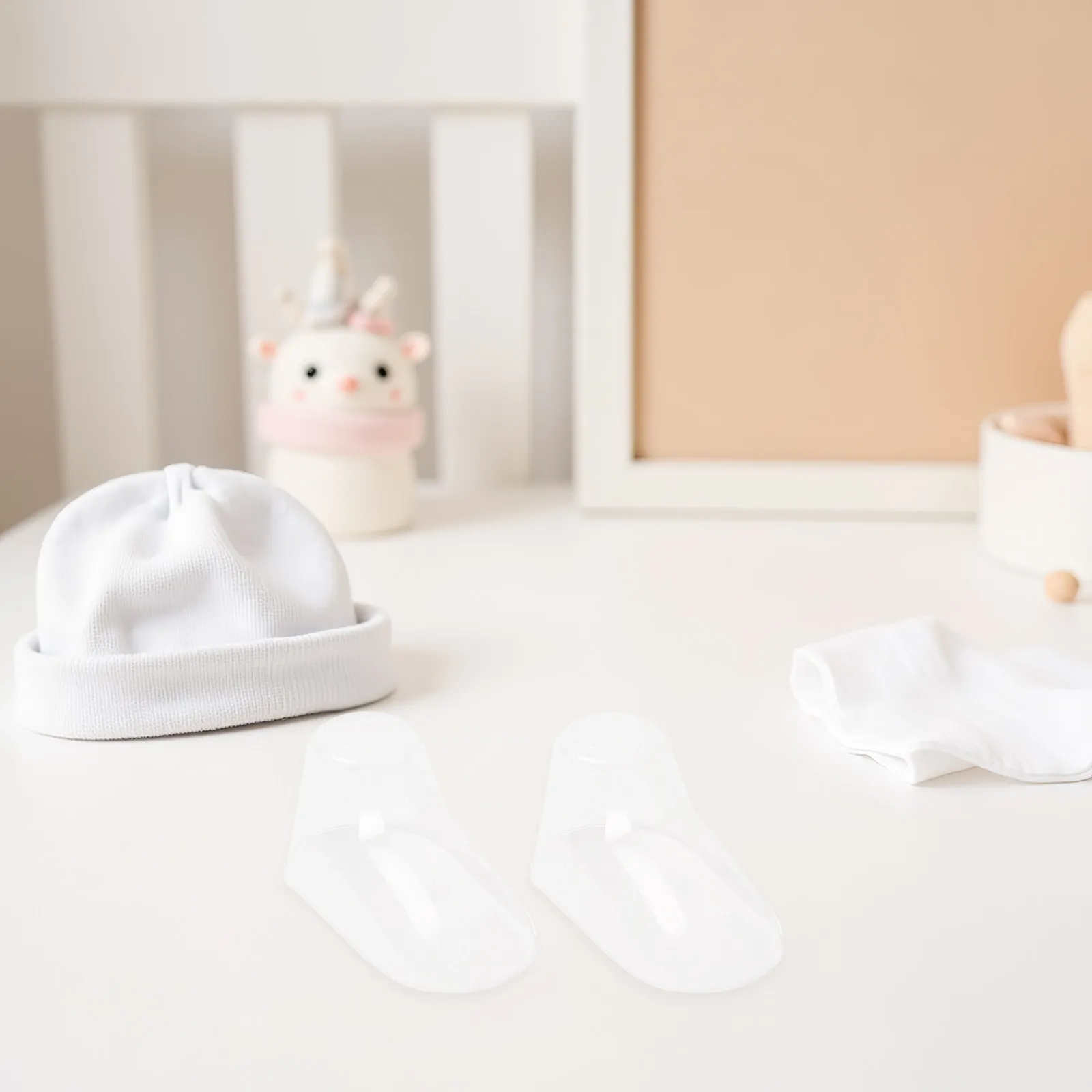 

100Pcs Baby Feet Molds Clear Plastic Toddler Shoes Display Stand Extend Deforming Socks Filler Baby Feet Molds
