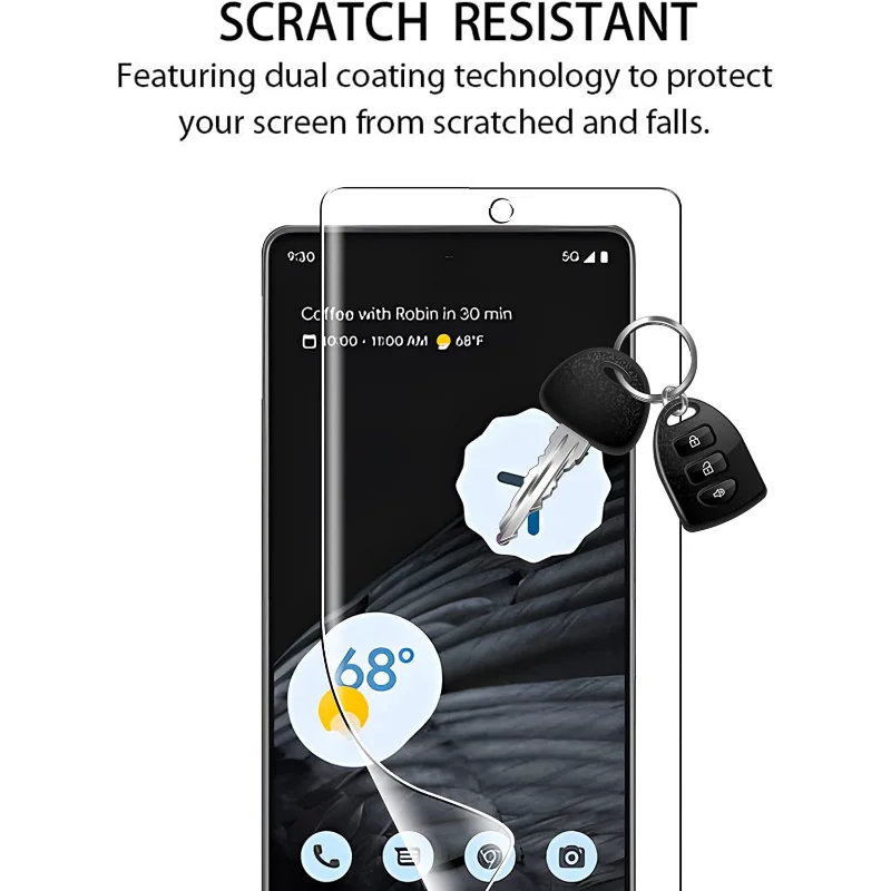 Filme Gel Anti Risco para Google Pixel 7 7 Pro, Protetor de Tela HD, Filme de Lente de Câmera