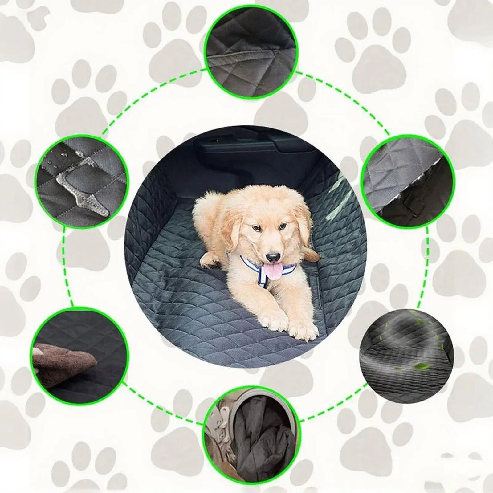 Waterproof Scratch-Resistant Car Seat Cover Dog Hammock Pet Mat Car Rear Seat Cover With Versatile Car seat pet mat Dog Mat