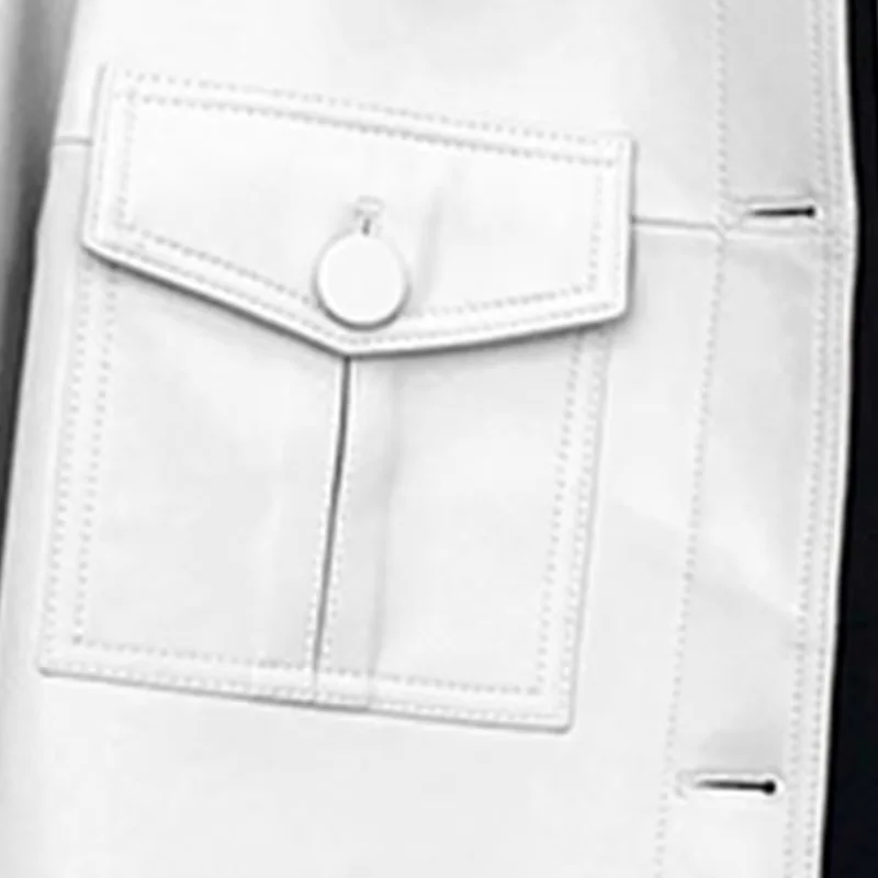 Mauroicardi primavera otoño corto blanco suave Pu chaqueta de cuero mujeres hombro caído manga larga elegante ropa elegante de lujo 2025