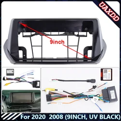 2 Din Car Dashboard Frame CAR DVD Frame Radio Panel Frame Navigation Panel for Peugeot 2020 2008 PEUGEOT 9INCH UV