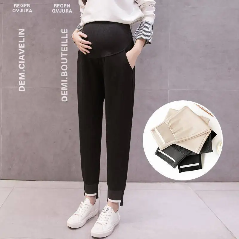 Comfortable stretch maternity pants, casual maternity wear, fashion harem pants, cotton maternity belly pants, sweatpants