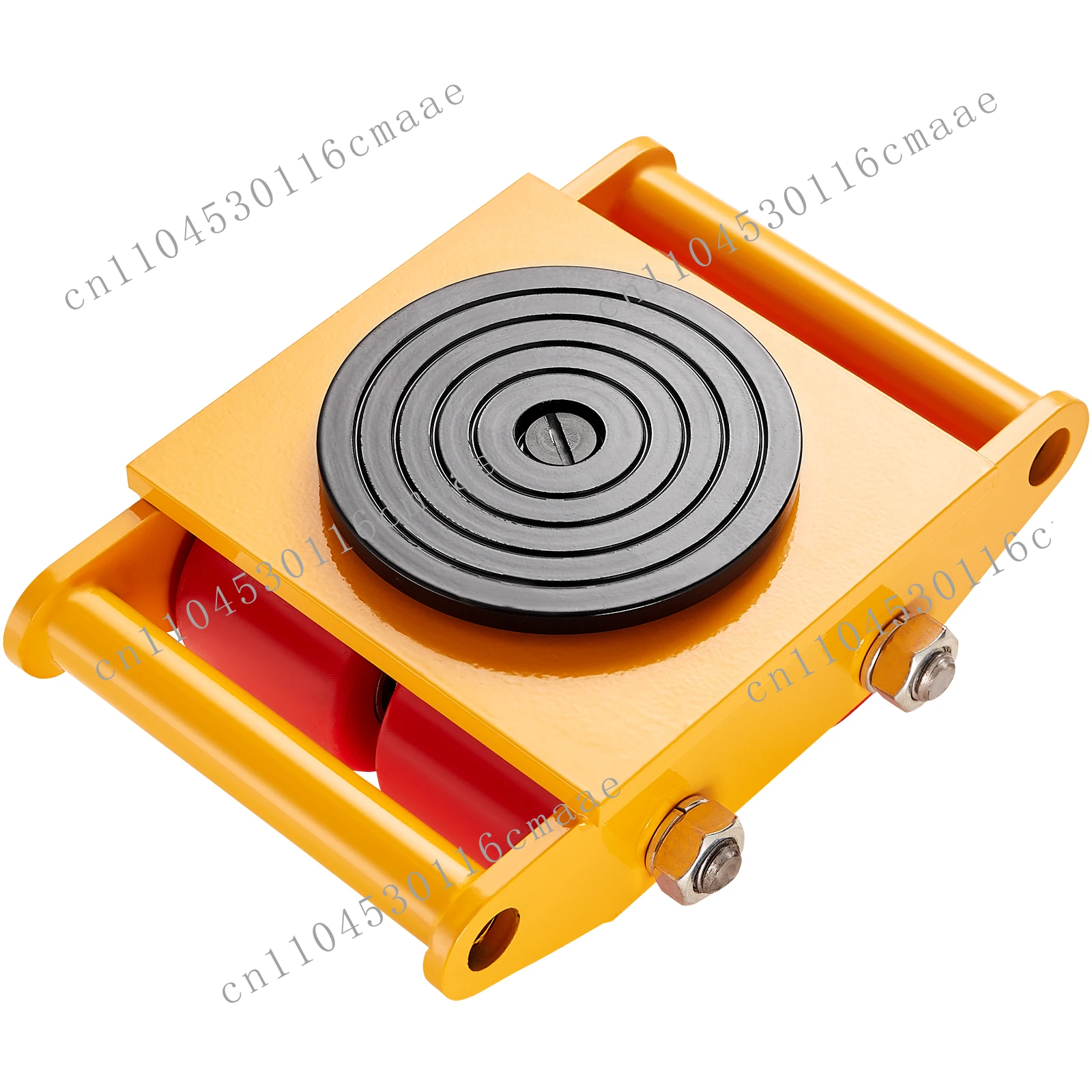 

6 / 8 / 12T Machinery Skate Dolly Industrial Mover with 4 PU Wheels & 360° Non-Slip Cap for Warehouse Workshop Factory