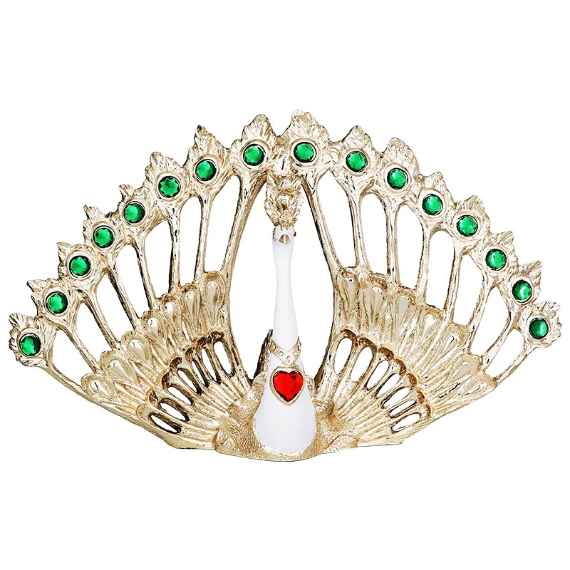 الطاووس الأوروبي شاشة مفتوحة زخرفة ديكور المنزل غرفة المعيشة تلفزيون خزانة نافذة الحرف اليدوية #1