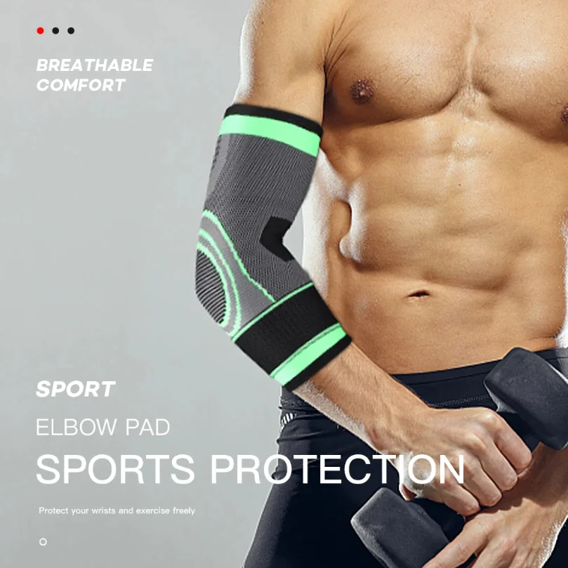 

1 PC Elbow Support Elastic Gym Fitness Nylon Protective Pad Absorb Sweat Sports Safety Basketball Game Arm Sleeve Elbow Brace