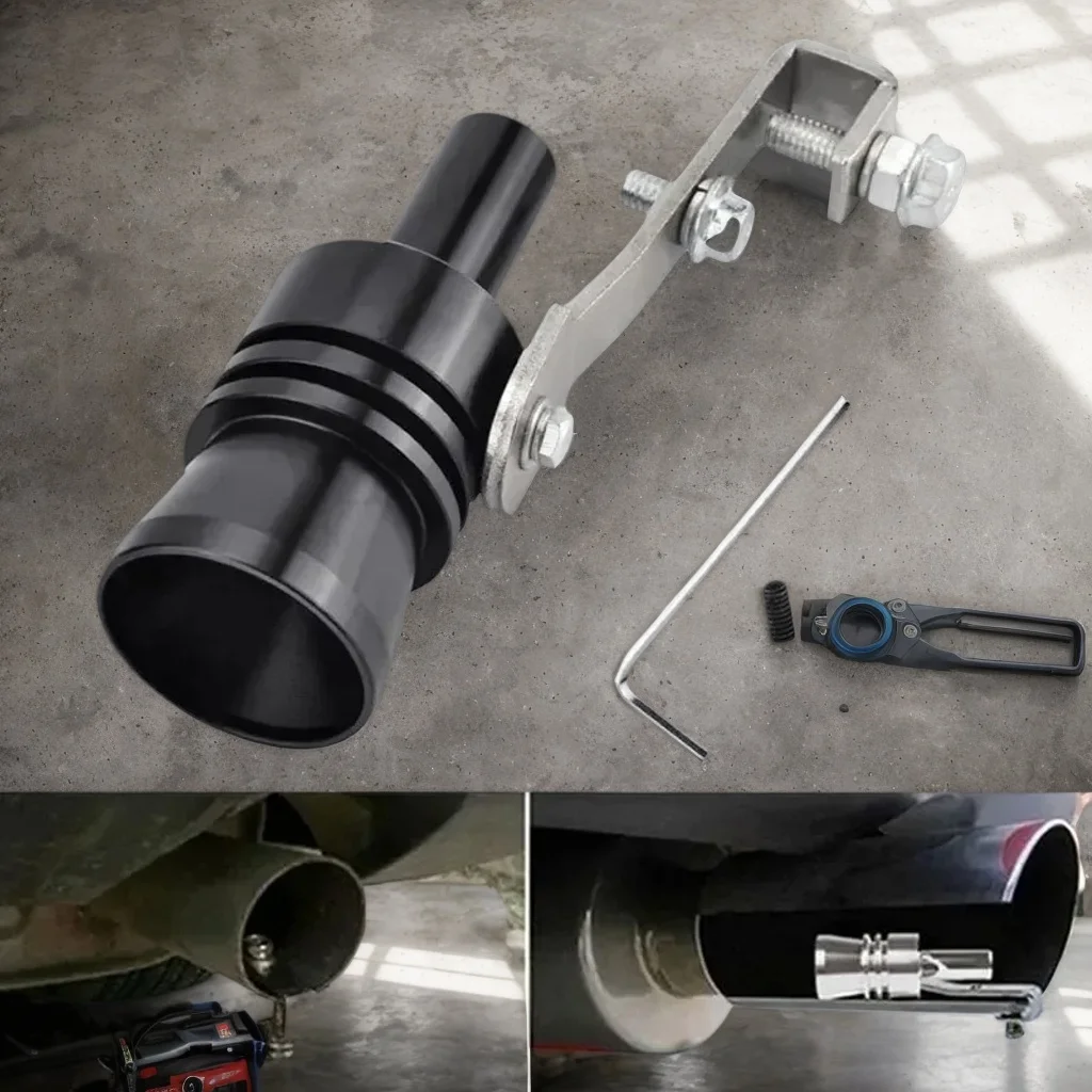 

​​XL Black Turbo Sound Whistle - Universal Exhaust Pipe Car Turbomuffler Simulator for Vehicle Refit​​