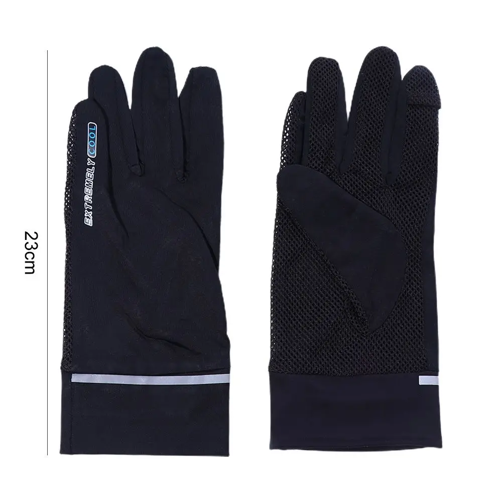 Gants de conduite élastiques fins et respirants en maille, mitaines de glace, écran solaire, écran tactile, été