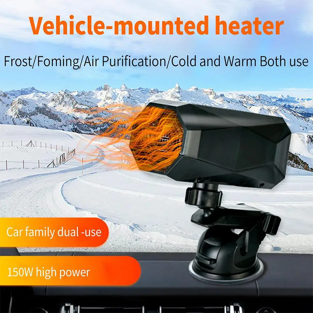 

Car Heater Winter 12v Fast Heating Windshield Defrost Fan Degrees Rotating 360 Heater Heating Cooling Electric Defogger P2D4