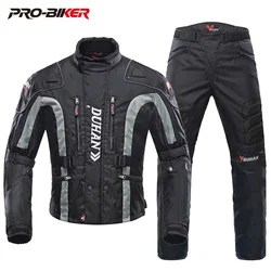 DUHAN-Chaqueta de invierno para motocicleta, pantalones para motocicleta, chaqueta de Motocross resistente al desgaste, Protector de Moto a prueba de viento, ropa de turismo