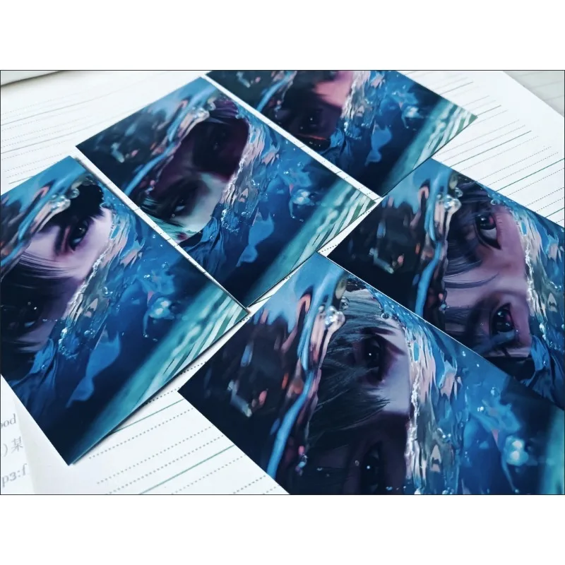 5Pcs/Set Love and Deepspace Beautiful Eyes Card Xavier Zayne Rafayel ralayo Sylus Caleb Cosplay Rounded Corners LOMO Postcard