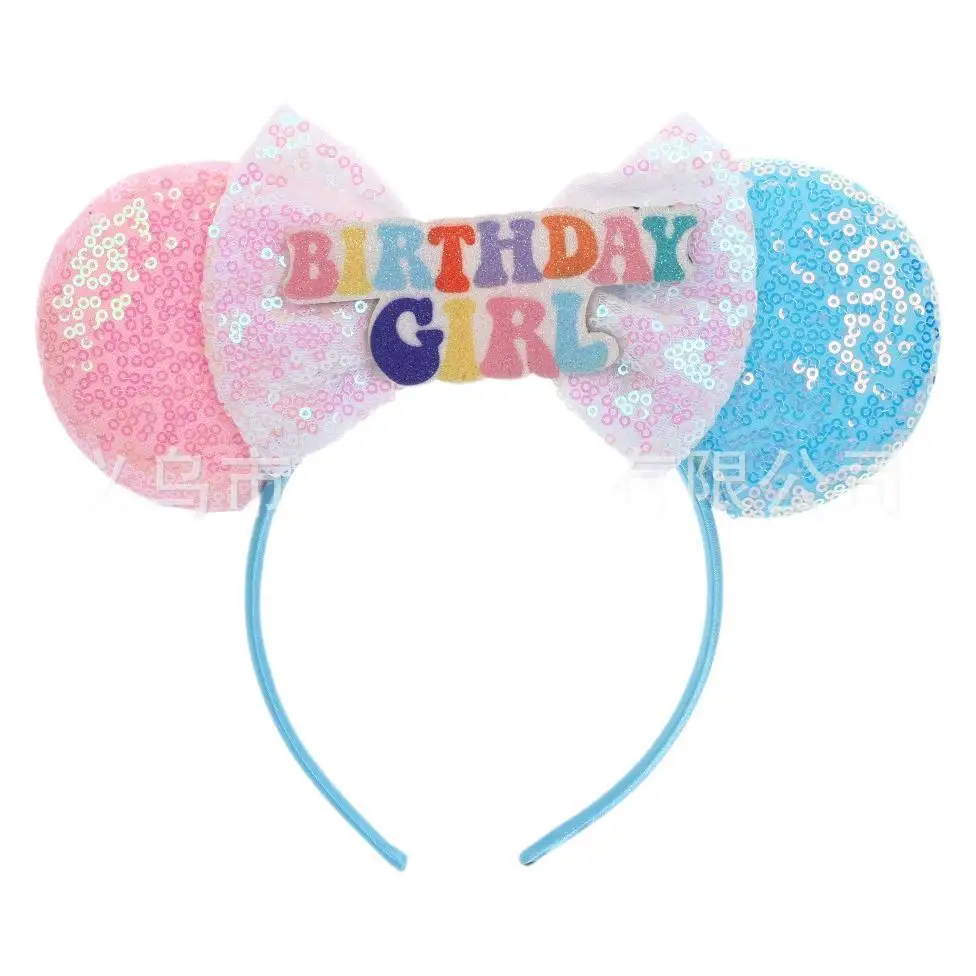 ディズニーミッキーヘッドミッキーマウス耳弓子供のヘッドバンドかわいい誕生日装飾ヘアアクセサリー