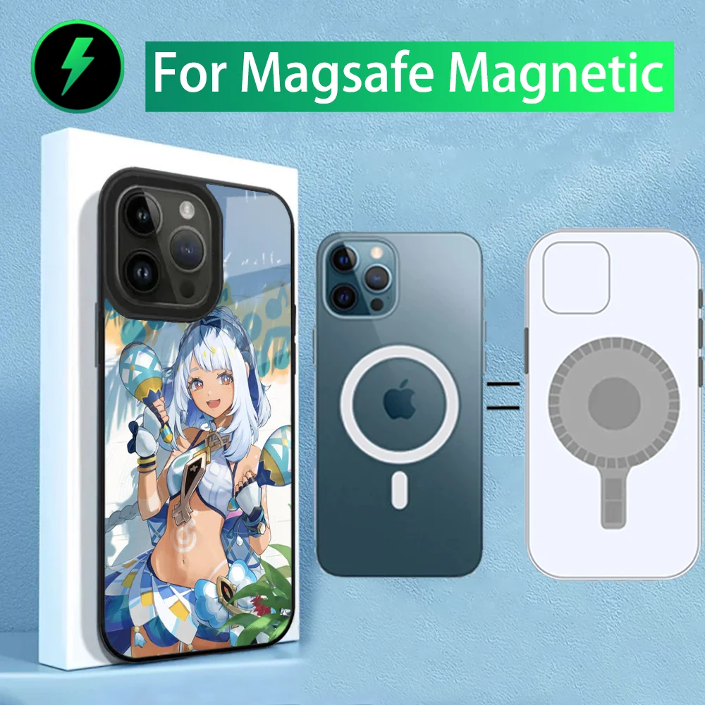 G-Genshin Impact Mualani Phone Case For iPhone 16,15,14,13,12,11,Plus,Pro,Max Mini Magsafe Magnetic Wireless Charging