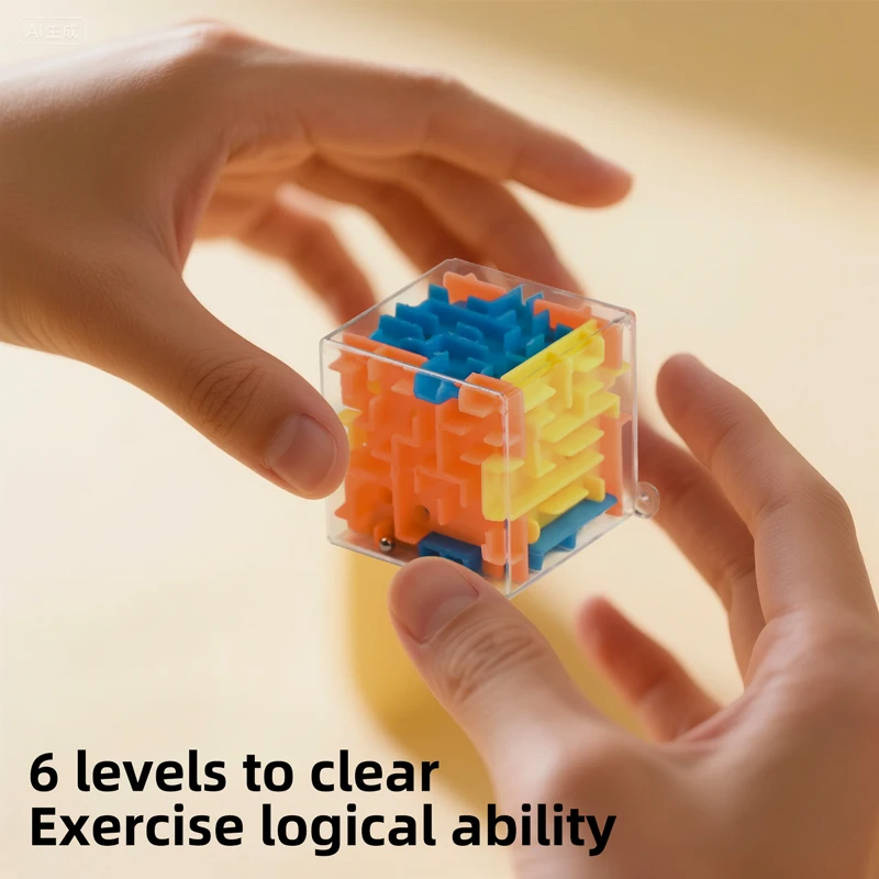 1-3 قطعة ثلاثية الأبعاد المتاهة المكعب السحري ستة جوانب شفافة لغز سرعة مكعب كرة دوارة الأطفال التعليمية الإجهاد المخلص اللعب الهدايا