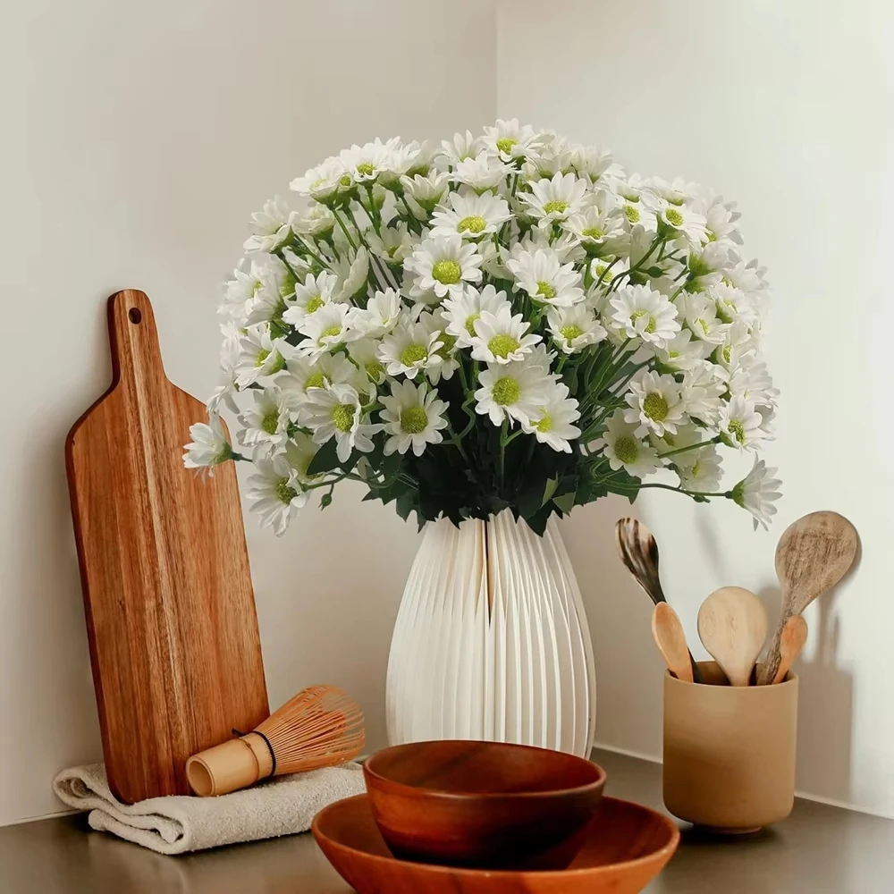 Artificial Silk Daisy Flowers DIY Home Room Decorative Ornaments Outdoor Yard Garden Party Celebration Wedding Bouquets Hot Sale