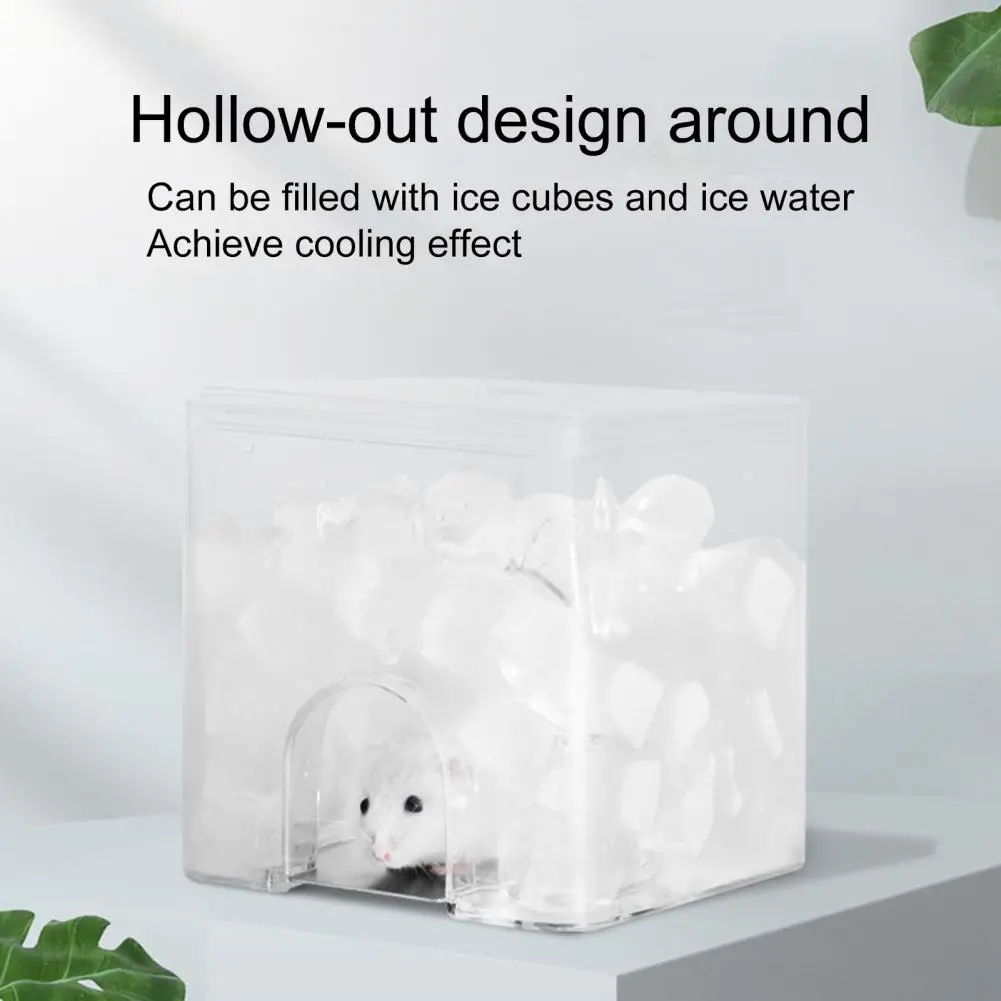 Hamster Nest Hamster Nest Summer Pet House with Ice Cubes for Hamsters Small Transparent Ps Material Nest with Cute for Golden