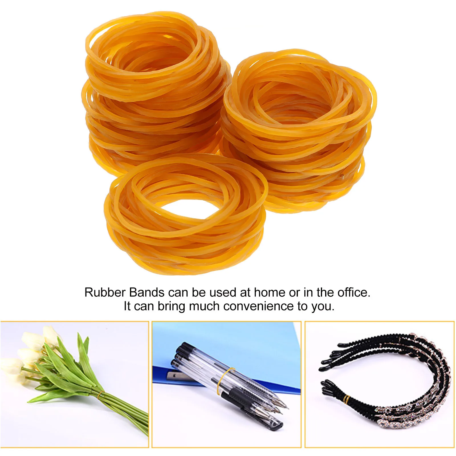 800Pcs Heavy Duty Rubber Bands Thick Wide Black Elastic Bands for Household Office Hiking Survival Outdoor Bundling
