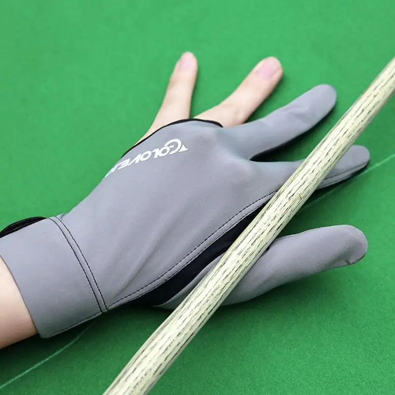 Non Slip Three Finger Snooker Gloves Pool Player Gloves Billiard Pool Gloves Universal Billiard Training Accessories