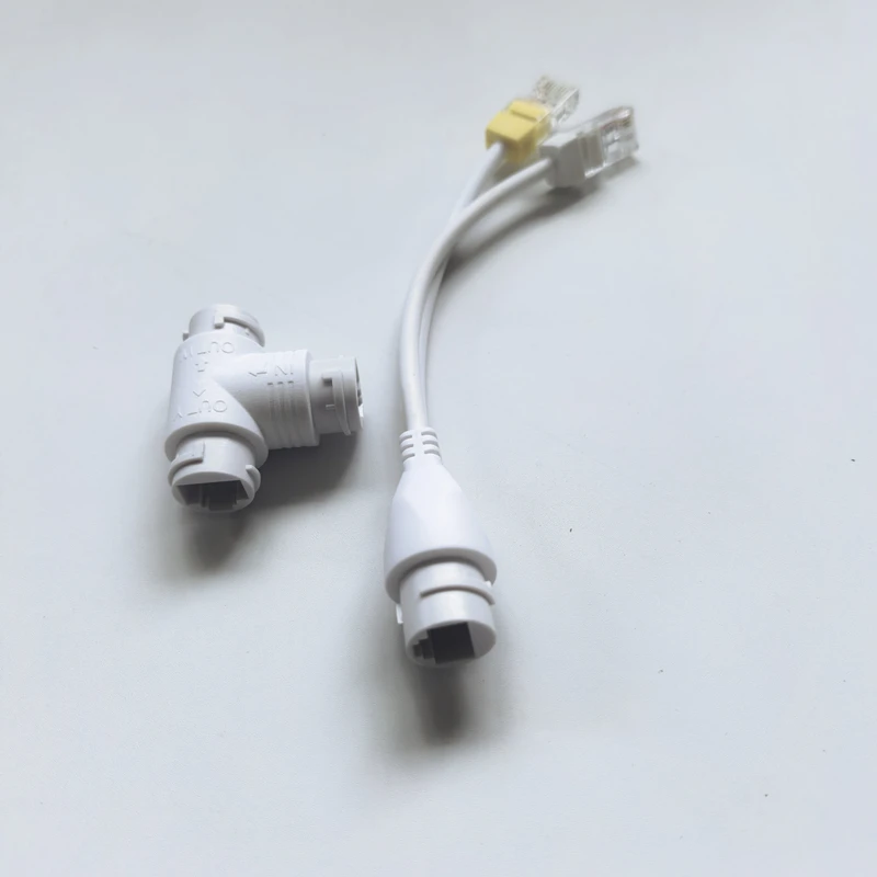 POE Splitter 2-in-1 Network Cabling Connector Three-way RJ45 Connector For IP POE Camera CCTV Accessories
