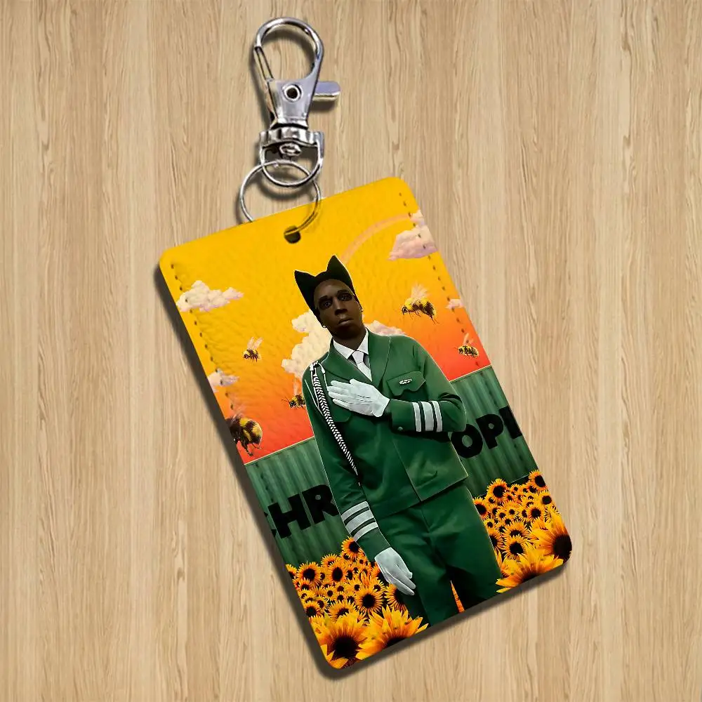 T-Tyler Chromakopia Creator Cartoon Singer Anime Card Keychain Fashion Pendant Bag ID Door Card Case Bus Card Cute Adult