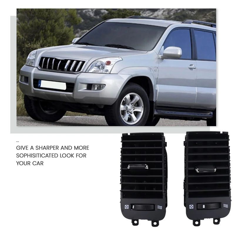 A45F-مخرج مكيف هواء السيارة فتحات تكييف الهواء لتويوتا لاند كروزر برادو 120 2003-2009