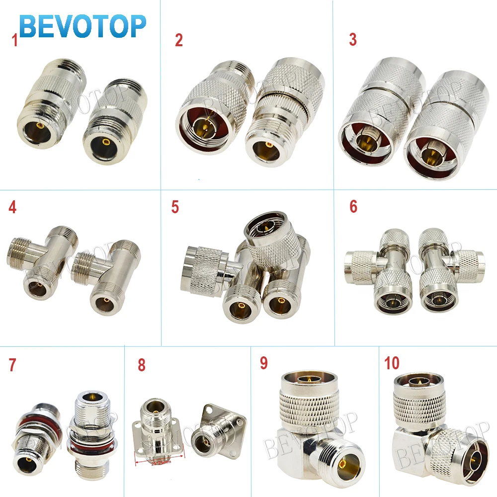 n-tipo-conector-l16-n-macho-femea-90-graus-angulo-reto-4-furos-flange-com-o-ring-t-tipo-3-vias-divisor-anteparo-rf-latao-cobre